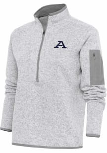 Antigua Akron Zips Womens Grey Fortune Qtr Zip