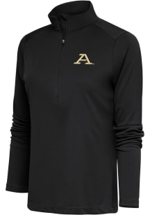 Antigua Akron Zips Womens Charcoal Tribute Qtr Zip Pullover