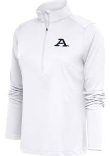 Antigua Akron Zips Womens White Tribute Qtr Zip Pullover
