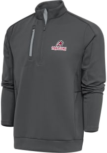 Antigua Arkansas Travelers Mens Grey Generation Long Sleeve Qtr Zip Pullover