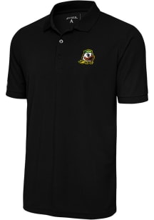 Antigua Oregon Ducks Mens Black Legacy Pique Short Sleeve Polo