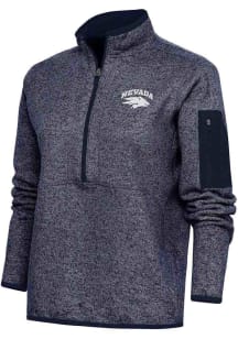 Antigua Nevada Wolf Pack Womens Navy Blue Fortune Qtr Zip