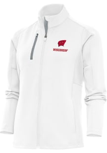Antigua Wisconsin Badgers Womens White Generation Light Weight Jacket
