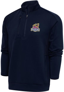 Antigua Toledo Mud Hens Mens Navy Blue Generation Long Sleeve Qtr Zip Pullover