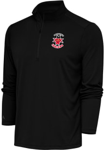 Antigua Indianapolis Indians Mens Black Tribute Long Sleeve Qtr Zip Pullover