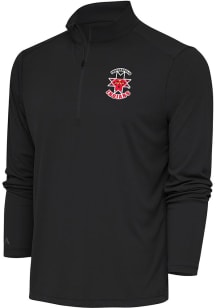 Antigua Indianapolis Indians Mens Grey Tribute Long Sleeve Qtr Zip Pullover