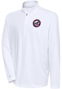 Antigua Louisville Bats Mens White Tribute Long Sleeve Qtr Zip Pullover