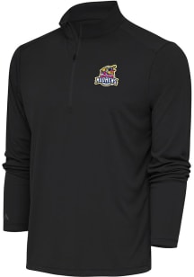 Antigua Toledo Mud Hens Mens Grey Tribute Long Sleeve Qtr Zip Pullover