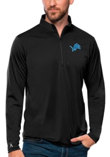 Antigua Detroit Lions Mens Black Tribute Long Sleeve Qtr Zip Pullover
