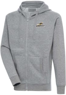 Antigua Akron RubberDucks Mens Grey Victory Long Sleeve Full Zip Jacket