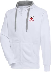 Antigua Indianapolis Indians Mens White Victory Long Sleeve Full Zip Jacket