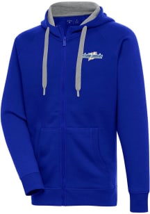 Antigua Omaha Storm Chasers Mens Blue Victory Long Sleeve Full Zip Jacket
