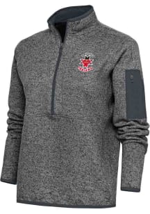 Antigua Indianapolis Indians Womens Grey Fortune Qtr Zip