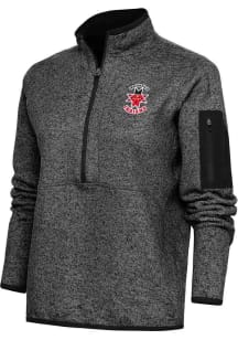 Antigua Indianapolis Indians Womens Black Fortune Qtr Zip
