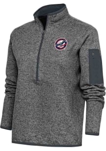 Antigua Louisville Bats Womens Grey Fortune Qtr Zip