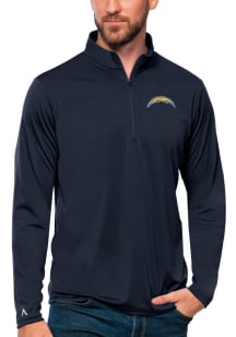 Antigua Los Angeles Chargers Mens Navy Blue Tribute Long Sleeve Qtr Zip Pullover