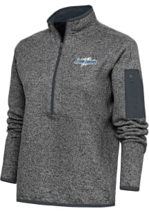 Antigua Omaha Storm Chasers Womens Grey Fortune Qtr Zip