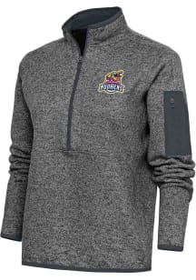 Antigua Toledo Mud Hens Womens Grey Fortune Qtr Zip