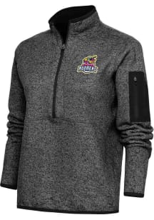 Antigua Toledo Mud Hens Womens Black Fortune Qtr Zip
