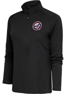 Antigua Louisville Bats Womens Grey Tribute Qtr Zip Pullover