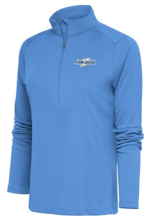Antigua Omaha Storm Chasers Womens Light Blue Tribute Qtr Zip Pullover