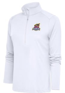 Antigua Toledo Mud Hens Womens White Tribute Qtr Zip Pullover