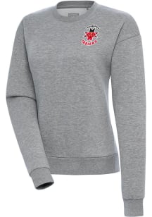 Antigua Indianapolis Indians Womens Grey Victory Crew Sweatshirt
