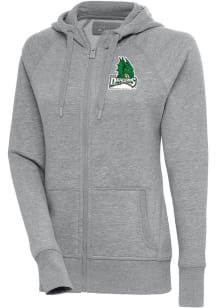Antigua Dayton Dragons Womens Grey Victory Long Sleeve Full Zip Jacket