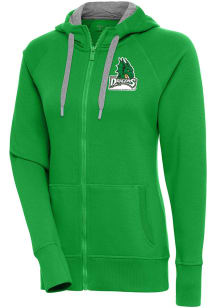 Antigua Dayton Dragons Womens Green Victory Long Sleeve Full Zip Jacket