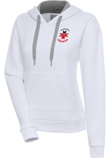 Antigua Indianapolis Indians Womens White Victory Hooded Sweatshirt