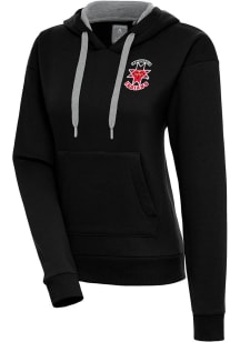 Antigua Indianapolis Indians Womens Black Victory Hooded Sweatshirt