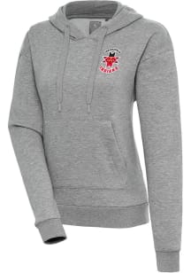 Antigua Indianapolis Indians Womens Grey Victory Hooded Sweatshirt