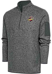 Antigua Peoria Chiefs Mens Grey Fortune Long Sleeve Qtr Zip Fashion Pullover