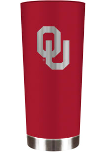 Oklahoma Sooners 18 oz Powder Coated Roadie Stainless Steel Tumbler - Crimson
