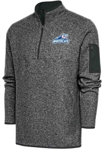 Antigua West Michigan Whitecaps Mens Grey Fortune Big and Tall Qtr Zip