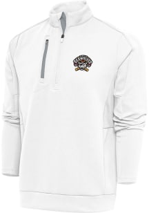 Antigua Erie SeaWolves Mens White Generation Long Sleeve Qtr Zip Pullover