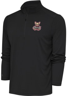 Antigua El Paso Chihuahuas Mens Grey Tribute Long Sleeve Qtr Zip Pullover