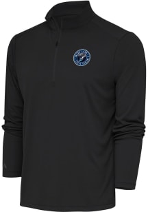 Antigua Sugar Land Space Cowboys Mens Grey Tribute Long Sleeve Qtr Zip Pullover