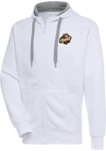 Antigua Peoria Chiefs Mens White Victory Long Sleeve Full Zip Jacket