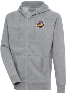 Antigua Peoria Chiefs Mens Grey Victory Long Sleeve Full Zip Jacket
