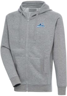 Antigua West Michigan Whitecaps Mens Grey Victory Long Sleeve Full Zip Jacket