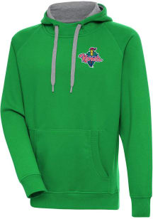 Antigua Cedar Rapids Kernels Mens Green Victory Long Sleeve Hoodie