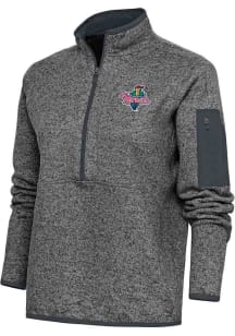 Antigua Cedar Rapids Kernels Womens Grey Fortune Qtr Zip