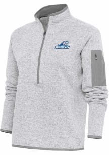 Antigua West Michigan Whitecaps Womens Grey Fortune Qtr Zip
