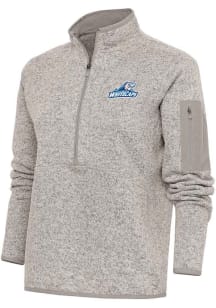 Antigua West Michigan Whitecaps Womens Oatmeal Fortune Qtr Zip