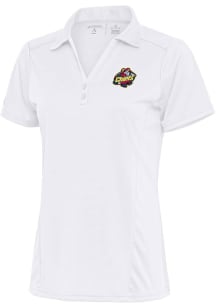 Antigua Peoria Chiefs Womens White Tribute Short Sleeve Polo Shirt