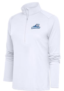 Antigua West Michigan Whitecaps Womens White Tribute Qtr Zip Pullover