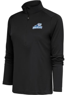 Antigua West Michigan Whitecaps Womens Grey Tribute Qtr Zip Pullover