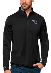 Antigua Tennessee Titans Mens Black Tribute Long Sleeve Qtr Zip Pullover