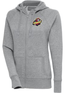 Antigua Peoria Chiefs Womens Grey Victory Long Sleeve Full Zip Jacket